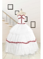 2015 Sweetheart Ball Gown Quinceanera Dresses with Appliques