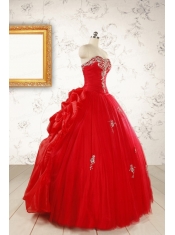 2015 Unique Sweetheart Quinceanera Dresses with Appliques