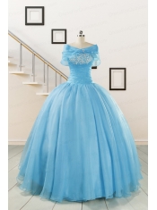 Aqua Blue Super Hot Puffy Sweet 16 Dresses for 2015