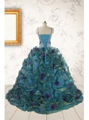 Beautiful Multi-color Straps Appliques Quinceanera Dresses for 2015