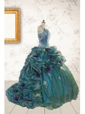 Beautiful Multi-color Straps Appliques Quinceanera Dresses for 2015