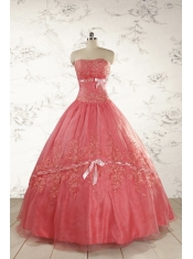 Brand New Appliques Sweet 15 Dresses Watermelon for 2015