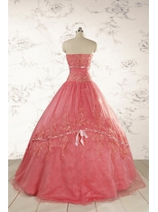 Brand New Appliques Sweet 15 Dresses Watermelon for 2015