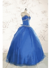 Cheap Beading Quinceanera Dresses in Royal Blue for 2015