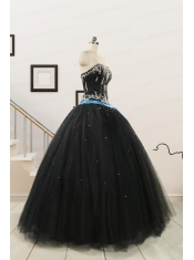 Cheap Black Quinceanera Dresses with Appliques