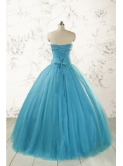 Cheap Strapless Quinceanera Dresses with Beading for 2015