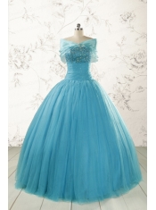 Cheap Strapless Quinceanera Dresses with Beading for 2015