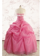 Cheap Strapless Quinceanera Dresses with Pick Ups and Wraps