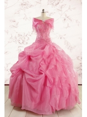 Cheap Strapless Quinceanera Dresses with Pick Ups and Wraps