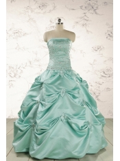 Cheap Turquoise Quinceanera Dresses with Appliques