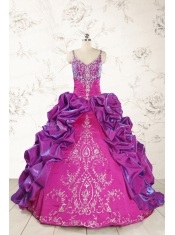 Classic Ball Gown Embroidery Court Train Quinceanera Dresses in Purple Classic Ball Gown Embroidery Court Train Quinceanera Dresses in Purple