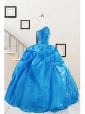 Classical Baby Blue Quinceanera Dresses with Embroidery for 2015