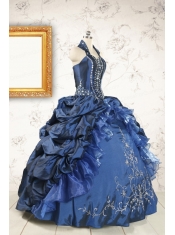 Classical Sweetheart Navy Blue Quinceanera Dresses with Beading