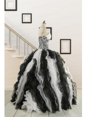 Discount Quinceanera Dress with Zebra and Ruffles