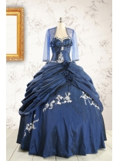 Gorgeous Sweetheart Ball Gown Quinceanera Dresses in Navy Blue