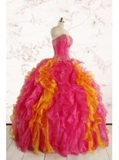 Inexpensive Beading Quinceanera Dresses in Multi color