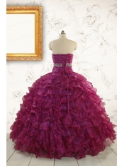 Modest Beading and Ruffles Quinceanera Dresses with Sweetheart