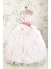 Most Popular Appliques White Quinceanera Dresses