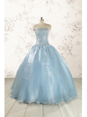New Style 2015 Strapless Sweet 15 Dresses with Beading