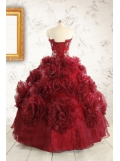 New Style Ball Gown Wine Red Quinceanera Dresses for 2015