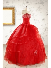 New Style Strapless Quinceanera Dresses with Appliques