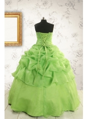 Perfect Green Quinceanera Dresses with Beading and Ruffles
