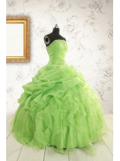 Perfect Green Quinceanera Dresses with Beading and Ruffles