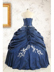 Perfect Sweetheart Navy Blue Quinceanera Dresses with Wraps
