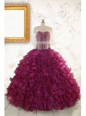 Prefect Quinceanera Dresses with Beading and Ruffles for 2015