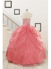 Pretty Beaded Ball Gown Sweetheart Quinceanera Dresses