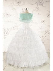 The Most Popular White Sequins Ball Gown Quinceanera Dresses for 2015