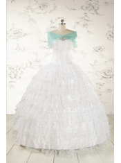 The Most Popular White Sequins Ball Gown Quinceanera Dresses for 2015