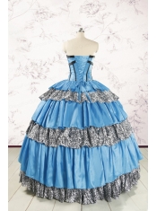 Unique Beading Sweetheart Ball Gown Quinceanera Dresses for 2015
