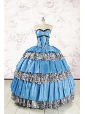 Unique Beading Sweetheart Ball Gown Quinceanera Dresses for 2015