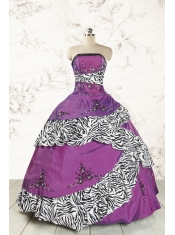 Unique Purple Quinceanera Dresses with Embroidery and Zebra Unique Purple Quinceanera Dresses with Embroidery and Zebra