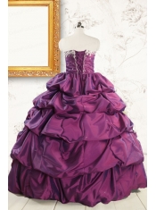 2015 Ball Gown Sweet Sixteen Dresses with Appliques