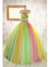 2015 Elegant Sweet 16 Dresses in Multi-color with Beading