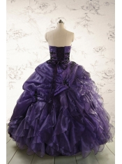 Elegant Sweetheart Appliques Purple Quinceanera Dress for 2015
