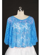 2015 Eggplant Purple Hot Sale Lace Wraps with Beading