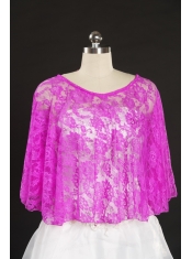 2015 Popular Pink Beading Wraps with Lace