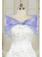 Blue 2015 Organza Beading Orange Shawls for Wedding
