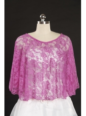 Elegant Hot Pink Beading Lace Wraps for 2015