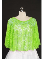 Elegant Spring Green Beading Lace Hot Sale Wraps for 2015