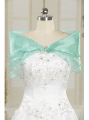 Formal Organza Watermelon Shawls with Beading