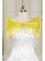 Hot Pink Pretty Organza Beading Shawls for Wedding