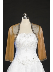 Long Sleeves Beading Wedding Party Wraps for 2015