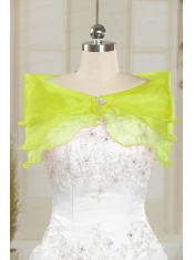 Open Front Organza Beautiful Shawls with Beading