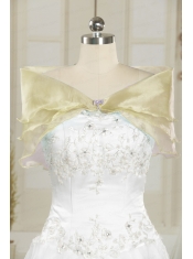 Organza Beading Champagne Fall Shawls for Wedding