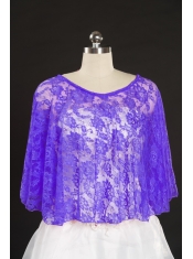 Purple Beading Lace Hot Sale Wraps for 2015