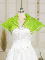 Yellow Cheap Wedding Party Shawls with Beading